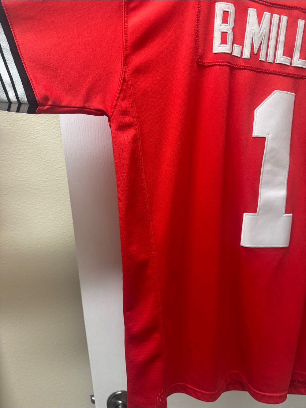 Ohio state Nike Red Men's Football Jersey with White Number 1 - Picture 3 of 3